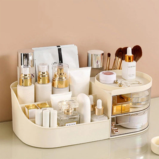 Cosmetic Storage Box With Drawer, Skin Care Product Countertop Storage Box, Lipstick, Brush, Makeup Brush Desktop Organizer
