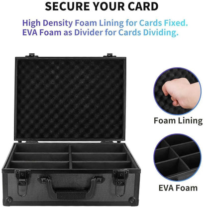 6 Slot Empty Graded Trading Card Case Travel Storage Box for 3"x4" Toploaders Magnetic Card Holders (Not Fit For PSA SLABS)