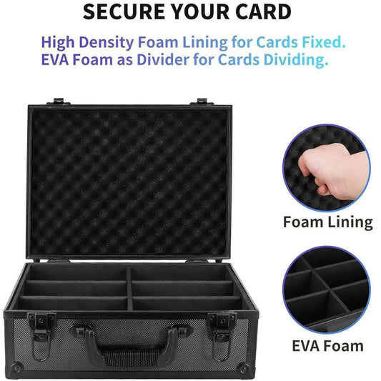 6 Slot Empty Graded Trading Card Case Travel Storage Box for 3"x4" Toploaders Magnetic Card Holders (Not Fit For PSA SLABS)