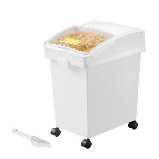Rice Storage Container 6.6Gallon 25L x3 Large Dog Food Dispenser Bin Kitchen Ingredient Grain Cereal Flour Bin with Wheels 3 Sc