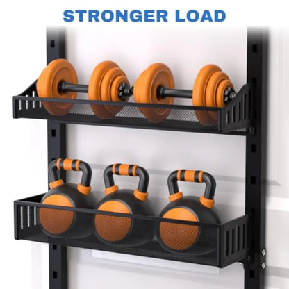 8-Tier Over the door Spice Rack Organizer Large Heavy Duty Metal Wall Mount or Over The Door 2 in 1 Rust-Proof Hanging Storage