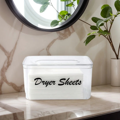 , Dryer Sheet Container with Label, Tissue Box, Acrylic Storage Box