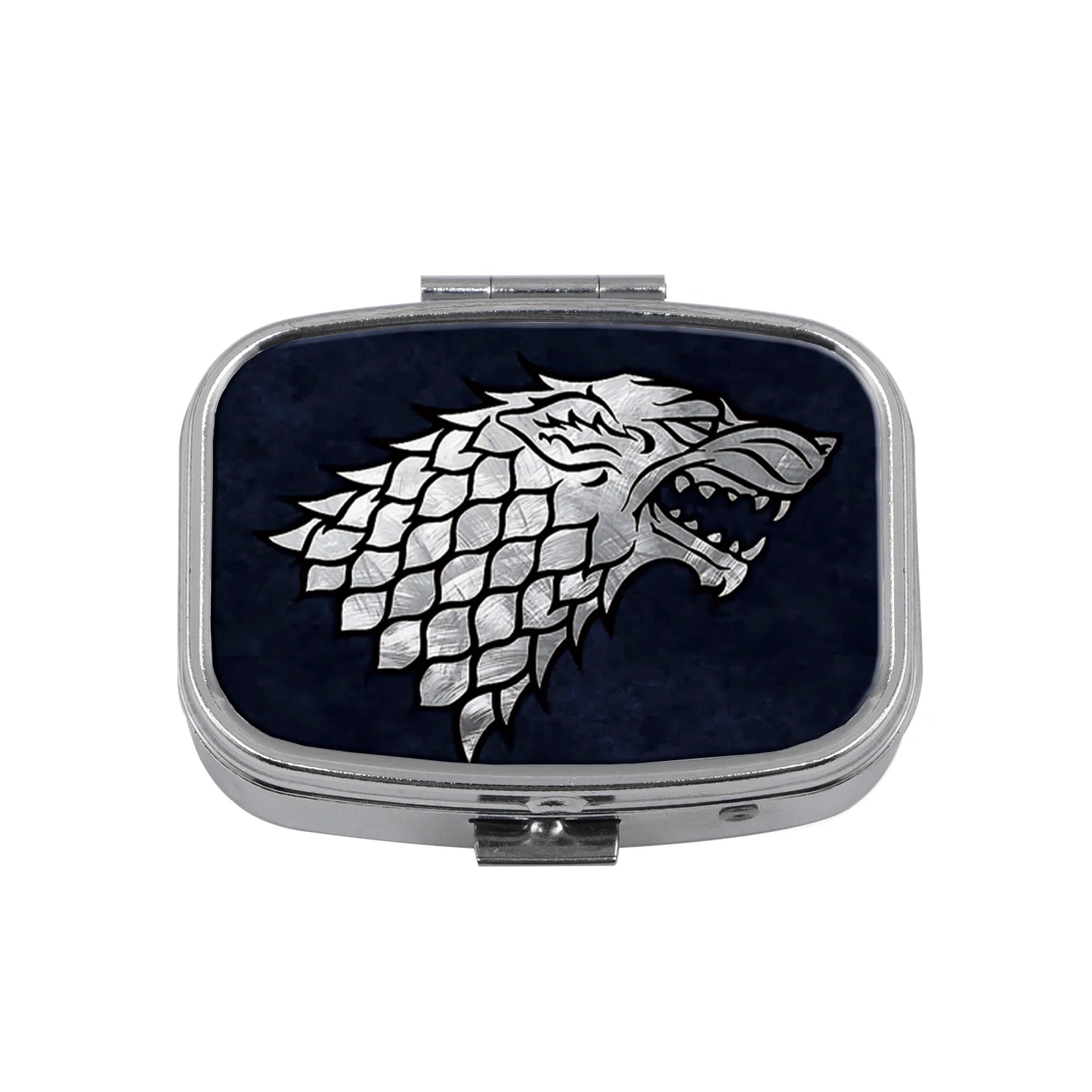 Cute Cats Pill Box Divided Metal Square Animals Tiger Birds Pill Box Travel Portable Medicine Case
