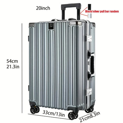 Carry On Luggage -With Aluminum Frame - 20 Inch PC Hard Shell Suitcase - With Cup Holder & USB Port And TSA Locks