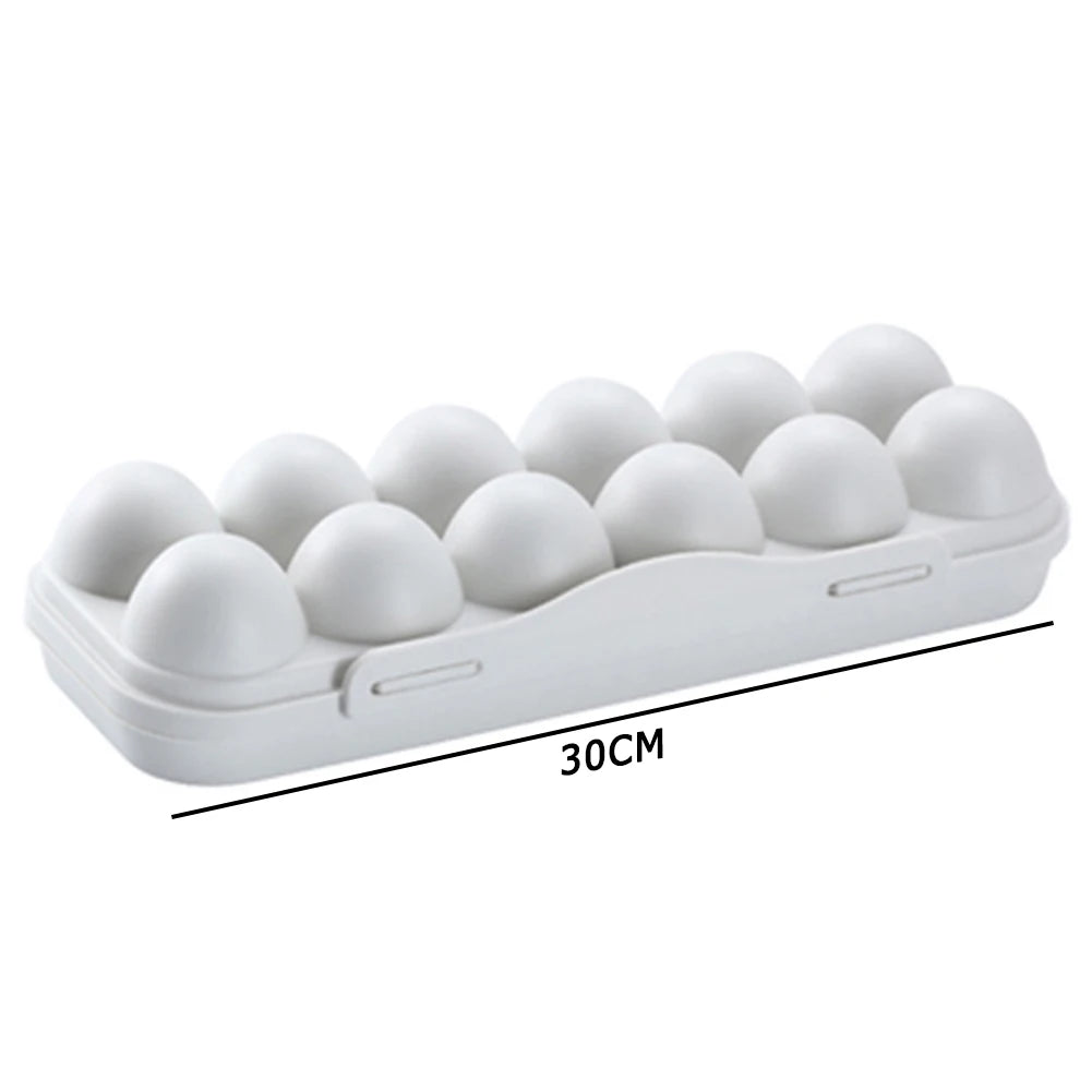 12 Grid Egg Storage Box Shockproof Egg Protector Tray Eggs Carrier Container Case for Refrigerator Camping Picnic Hiking Travel