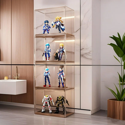 Display Case Dustproof Clear Storage Bins Containers Organizer Bag Show Box for Figures/Toys/Collectibles/Gundam/Car Model/Lego