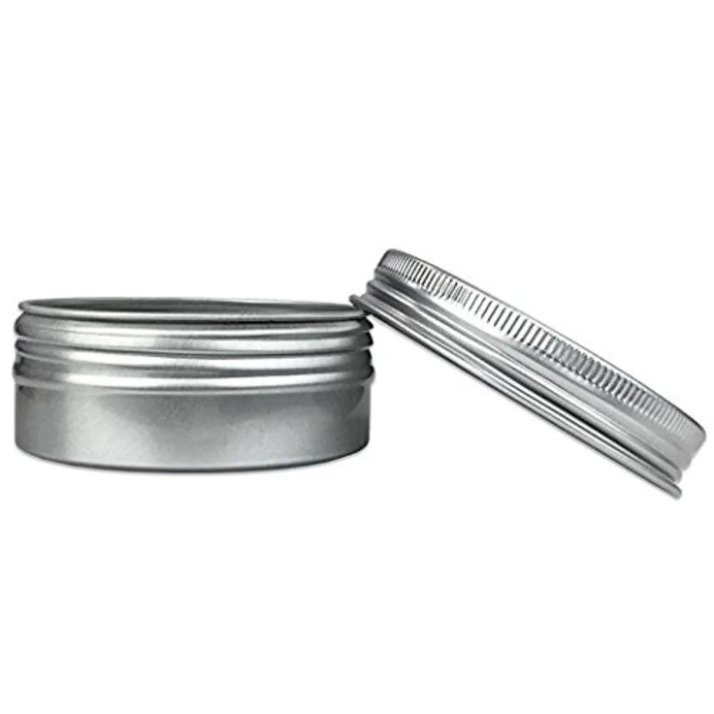 24PCS Screw Top Round Aluminum Tin Cans Jar Containers with Screw Cap for Lip Balm Cosmetic Candles Salve Make Up Eye Shadow
