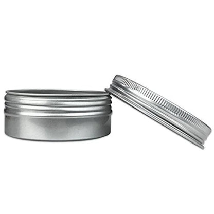 24PCS Screw Top Round Aluminum Tin Cans Jar Containers with Screw Cap for Lip Balm Cosmetic Candles Salve Make Up Eye Shadow