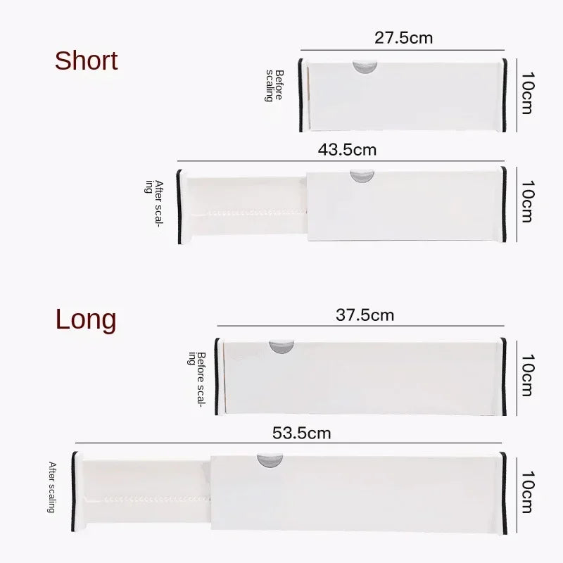 4 Pack Drawer Dividers Organizer Adjustable Storage Retractable Drawer Partition Holder Household Clapboard Kitchen Organizer