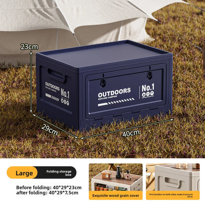 Foldable Storage Box for Camping Outdoor Large Capacity Side Opening Organizer for Car Home Toys Clothes