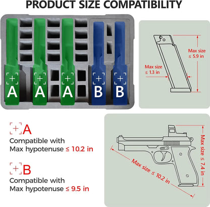 Hard Shell Waterproof Pistol Case with Pre-Cut Foam and TSA Locks for Secure Travel Storage