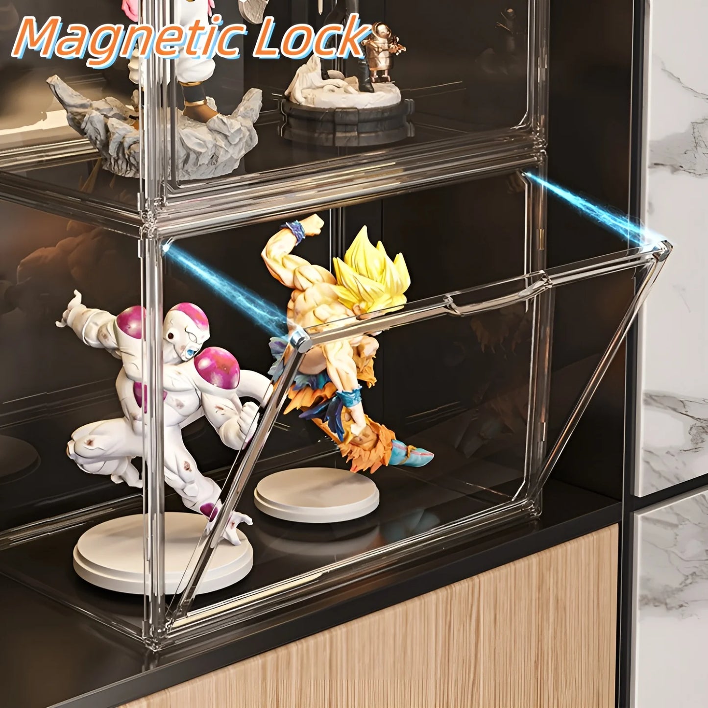 Display Case Dustproof Clear Storage Bins Containers Organizer Bag Show Box for Figures/Toys/Collectibles/Gundam/Car Model/Lego