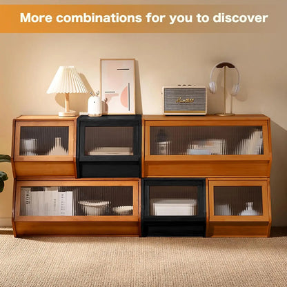 Vintage Bamboo Dresser: Rustic Multi-drawer Organizer for Bedroom/living Room/hallway