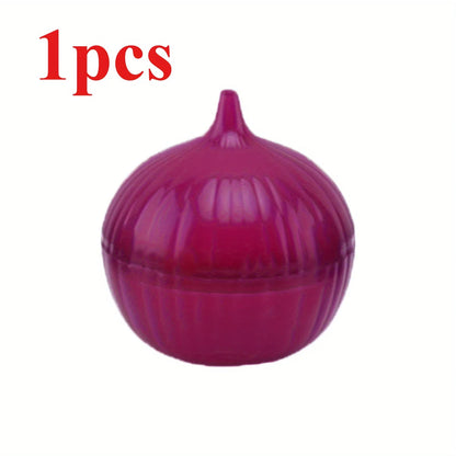 1pc Food Savers, Lemon & Onion Shaped, Multipurpose, Freezer Safe, Flip Top, Hand Wash, Durable plastic storage containers