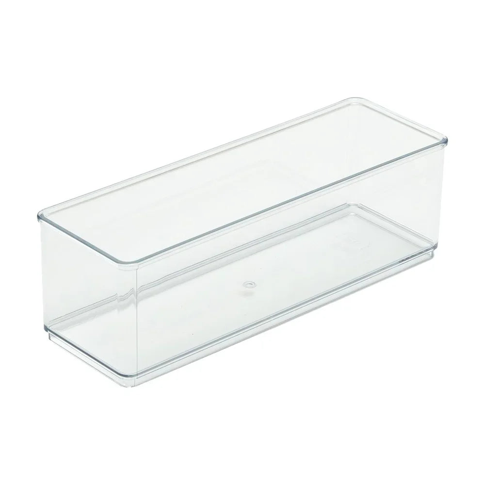 6 Piece Kitchen Drawer Organizer Set Modular Storage Bins BPA Free Clear Plastic Utensil Organization Solution