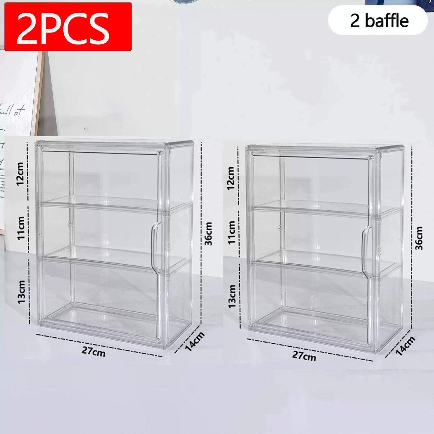 📦 US Warehouse Quick Ship Labubu Display Box, Transparent Acrylic Storage Case Dustproof for Doll Figures Blind Box Organizer
