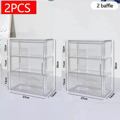 📦 US Warehouse Quick Ship Labubu Display Box, Transparent Acrylic Storage Case Dustproof for Doll Figures Blind Box Organizer
