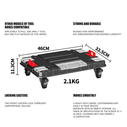 Delixi Electrical Appliances. For sale separately. Stackable roller tool box, plastic portable folding storage box, large capaci