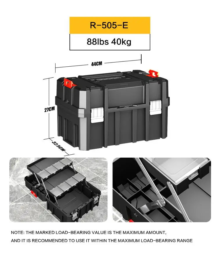Delixi Electrical Appliances. For sale separately. Stackable roller tool box, plastic portable folding storage box, large capaci