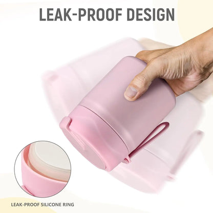Insulated Vacuum Food Jar with Stainless Steel Spoon, Wide Mouth Thermo Leakproof Lunch Container for Hot Meals