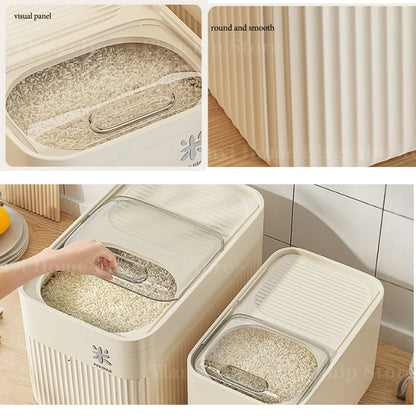 5/10/15KG Rice Storage Box Home with Lid Insect Proof Moisture Proof Rice Box Sealed Jar Kitchen Container Storing Dry Grain