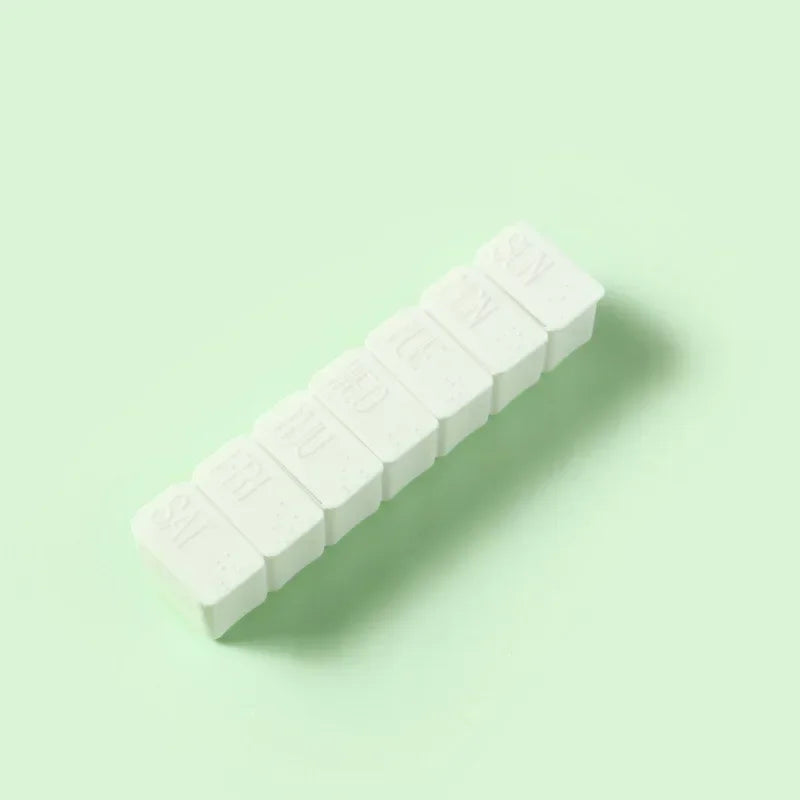 2Pcs/Set Travel Pill Box Holder Weekly Medicine Storage Organizer Container