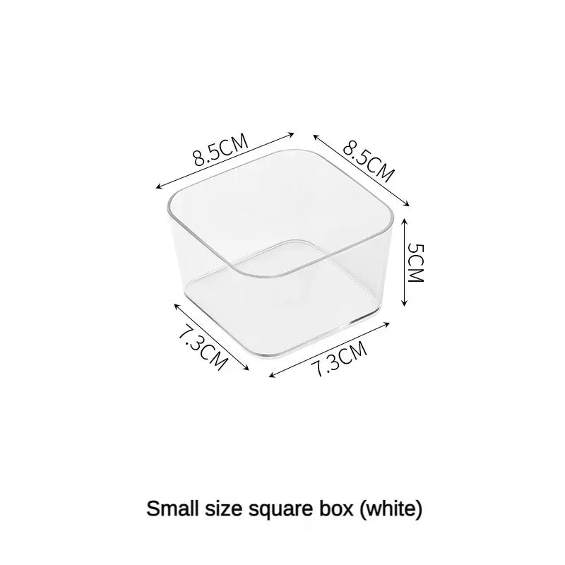 Transparent Box Storage Organizer Desk Plastic Storage Box Container Drawer Organizer Jewelry Box Makeup Organizer Boxes 2042