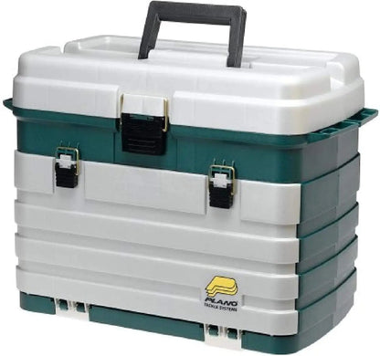 4-Drawer Tackle Box in Green Metallic/Silver, One Size for Fishing Gear Storage